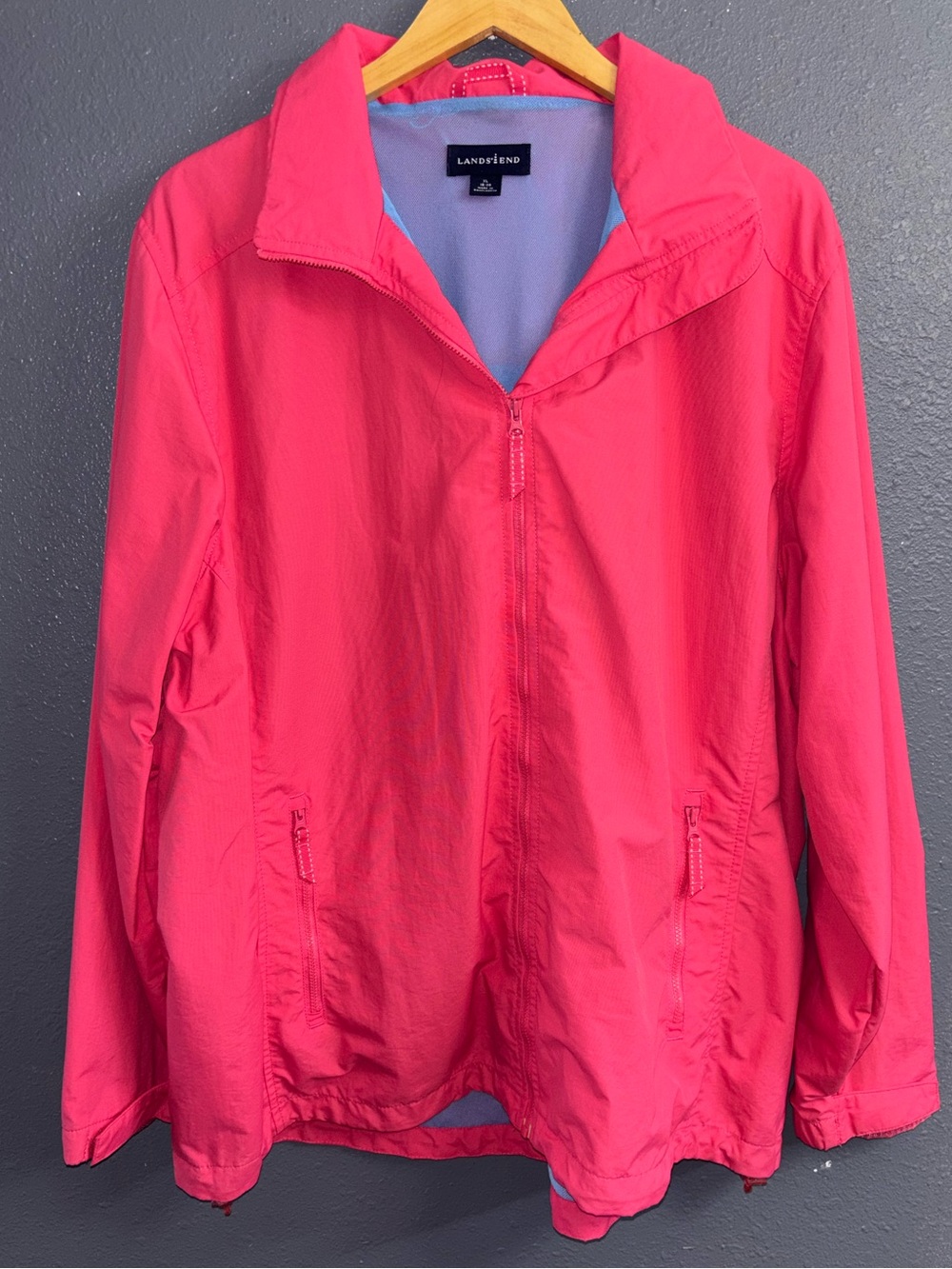 Lands' End Women's Pink Lightweight Zip Jacket